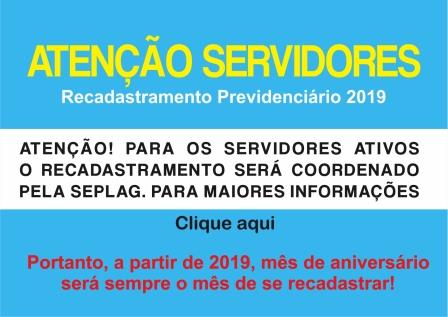 Recadastramento Previdenciário 2019